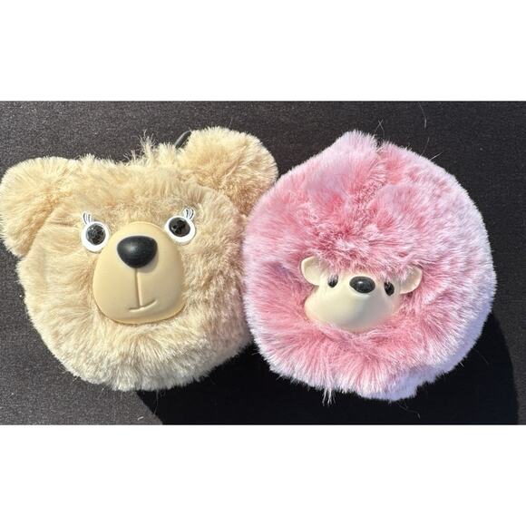 Bath & Body Works Other - 2 Rare Bath & Body Works Pom bac Holder Keychains Fluffy Soft Discontinued NWOT